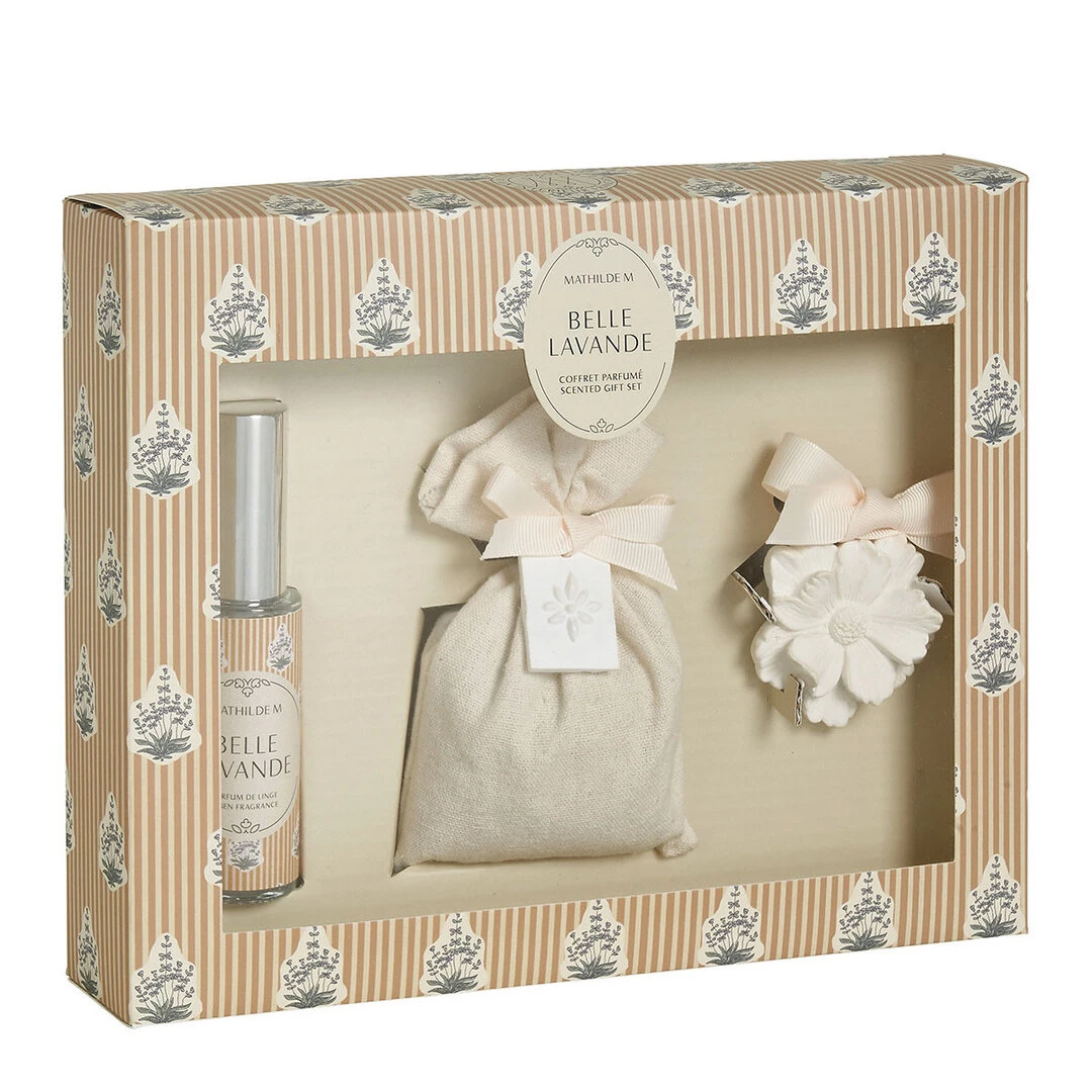 Soleil de Provence Leinenduftbox 30 ml und Duftsäckchen – Belle Lavande