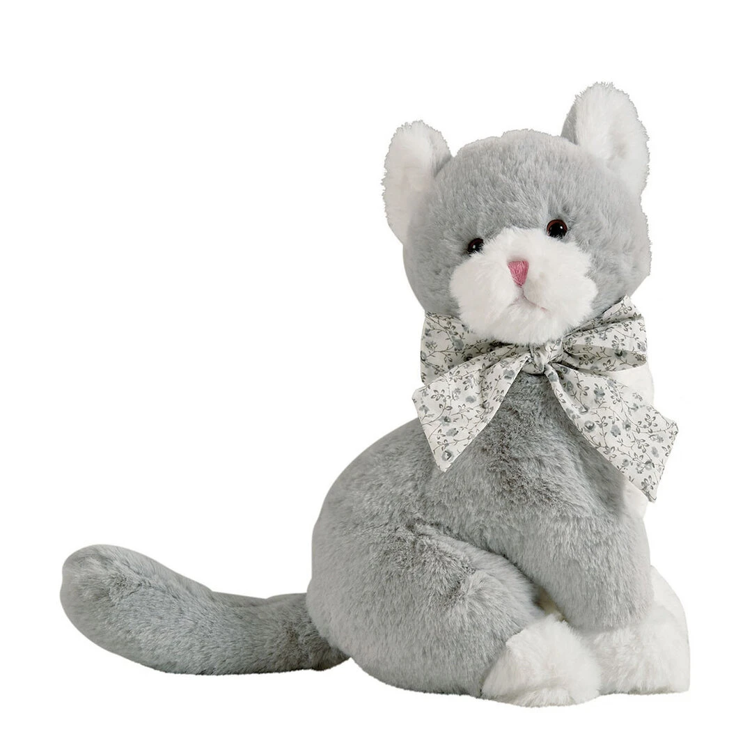 Kleine graue Plüschkatze