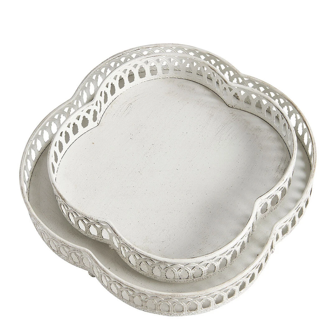 2er-Set Idylle-Metalltabletts