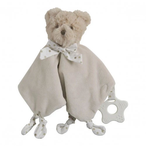 Beiger Teddybär mit Beißring